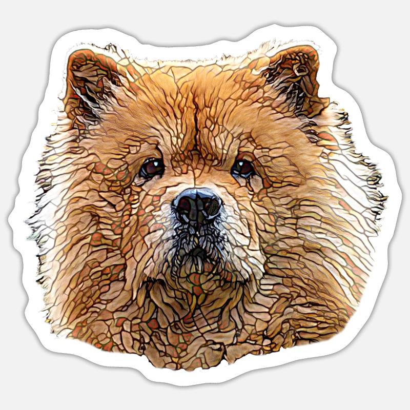 Chow Chow Face Sticker size S (10 x 10 cm)