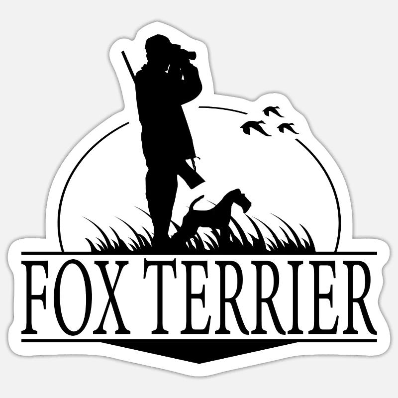 Wire FOX TERRIER Jagdhunde Jäger Hunde Wilsigns Sticker Größe S (10 x 10 cm)
