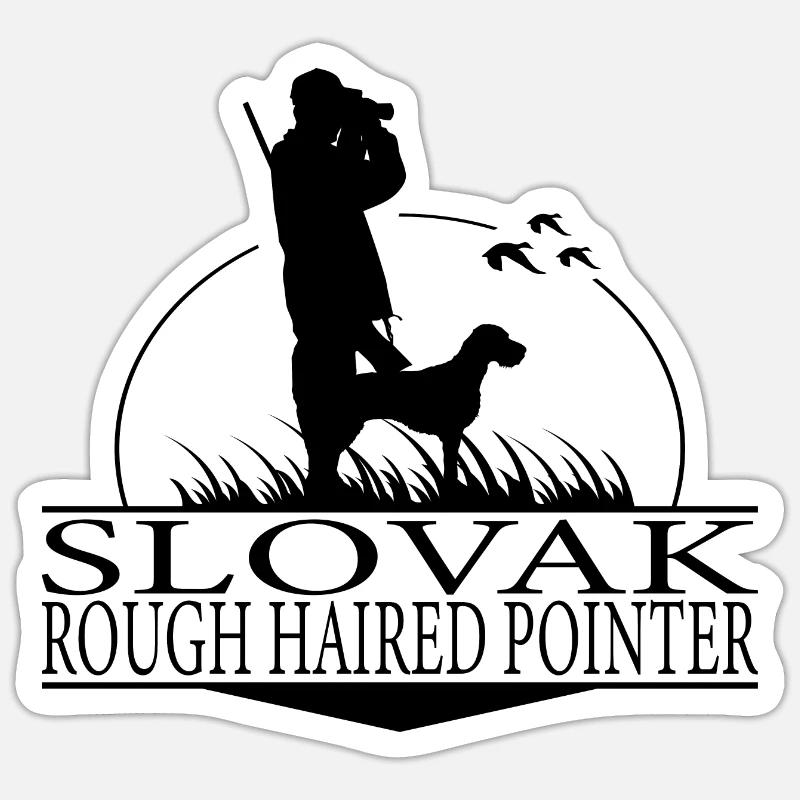 SLOVAK ROUGH HAIRED POINTER Jagdhunde Wilsigns Sticker Größe S (10 x 10 cm)