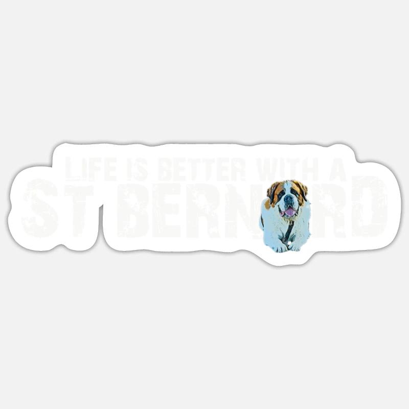 Bernhardiner Sticker Größe S (10 x 10 cm)