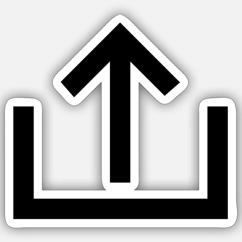 Upload Hochladen FTP Server Icon Symbol Zeichen Sticker Größe S (10 x 10 cm)