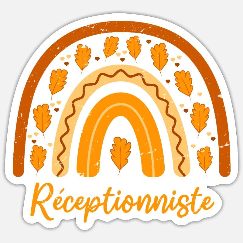 Voted best receptionist| receptionist - Sticker size S (10 x 10 cm) - white matte