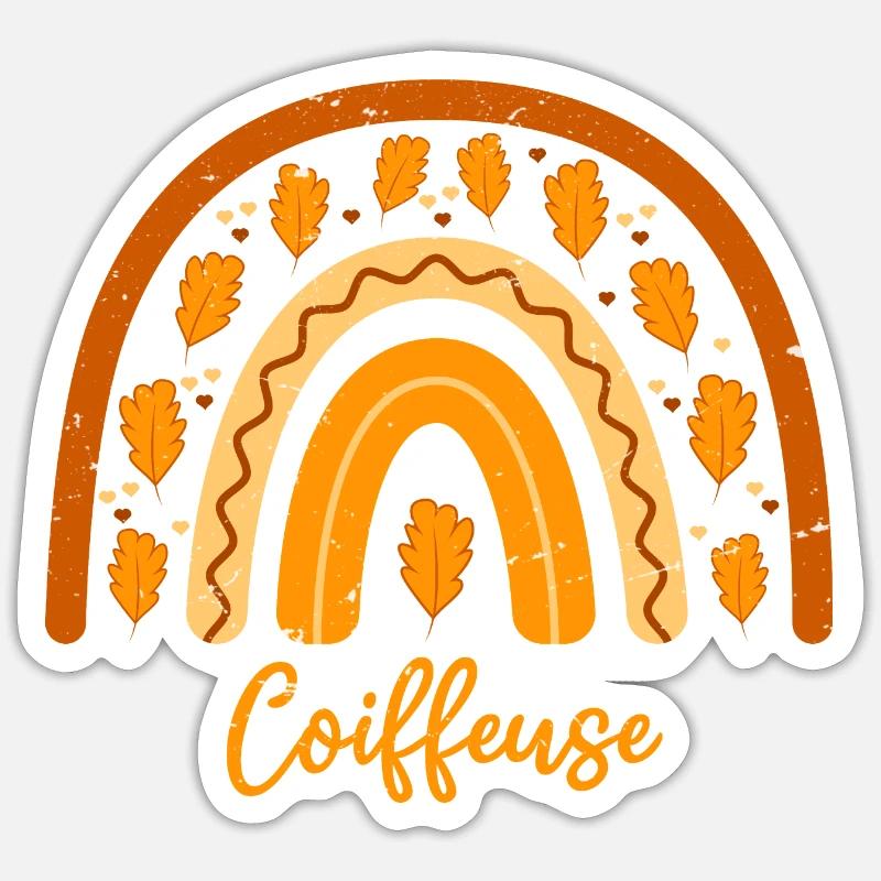 Elue meilleure coiffeuse | Idée Cadeau coiffeuse - Sticker taille S (10 x 10 cm) - blanc mat