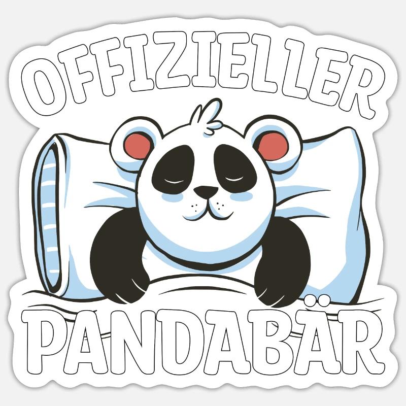 offizieller Pandabär Geschenk - Sticker Größe S (10 x 10 cm) - Mattweiß