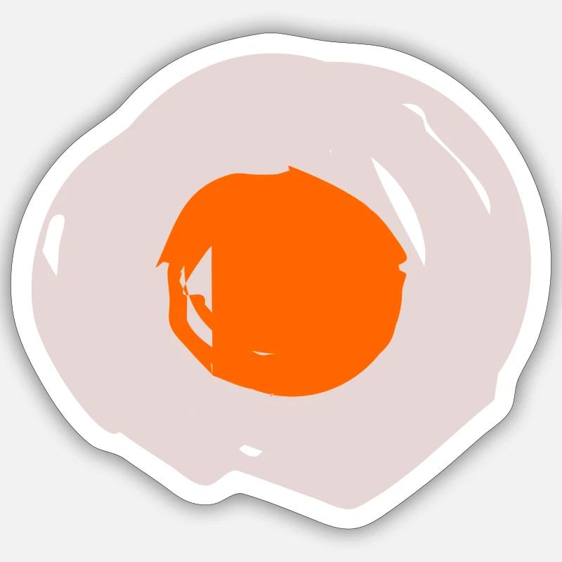 fried egg Sticker size S (10 x 10 cm)