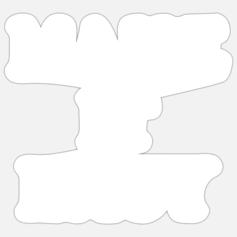 Make it easy - Sticker size S (10 x 10 cm) - white matte