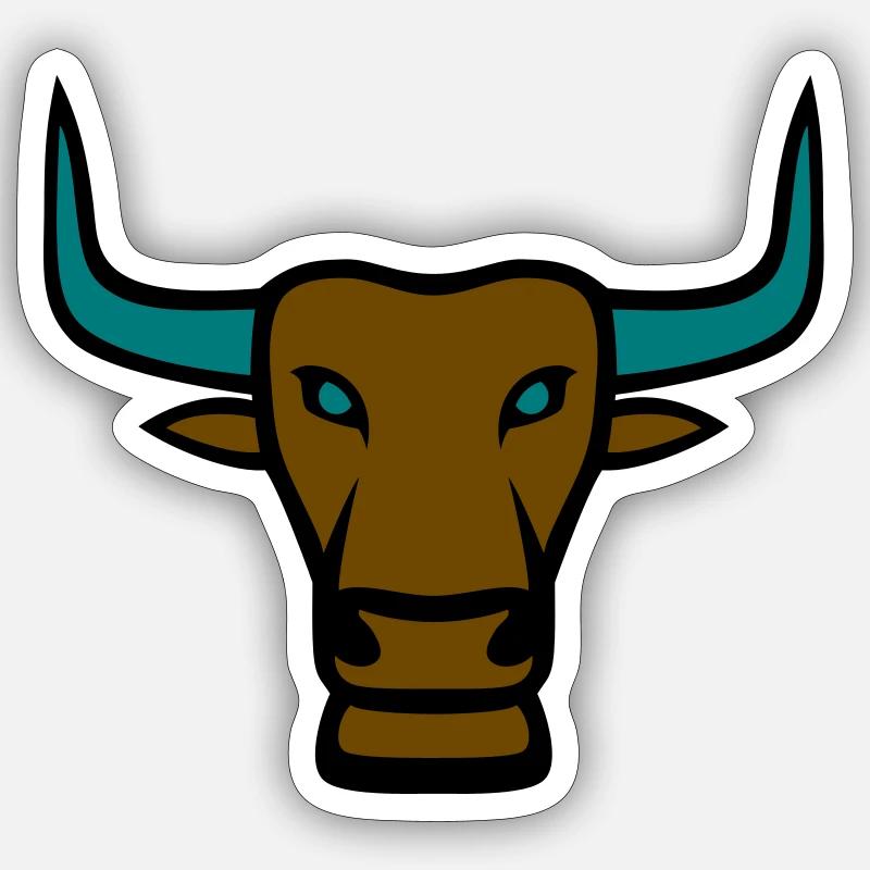 Taurus Mascot Logo Sticker size S (10 x 10 cm)