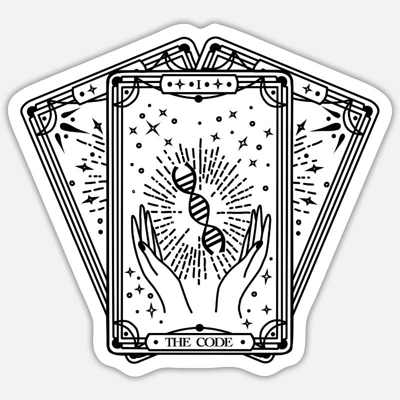 The Code Deck (schwarz) - Sticker Größe S (10 x 10 cm) - Mattweiß