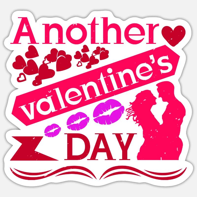 ANOTHER VALENTINE S DAY - Sticker size S (10 x 10 cm) - white matte