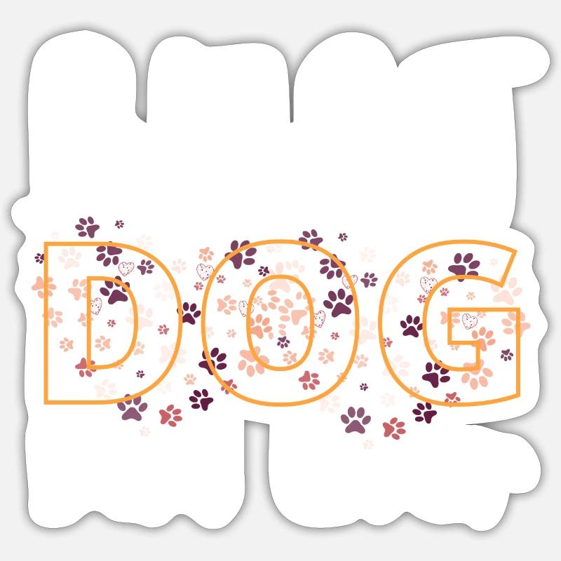 Daddy Dog - Sticker taille S (10 x 10 cm) - blanc mat