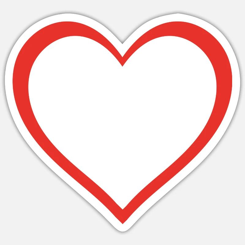 Herz Muster Geschenk - Sticker Größe S (10 x 10 cm) - Mattweiß
