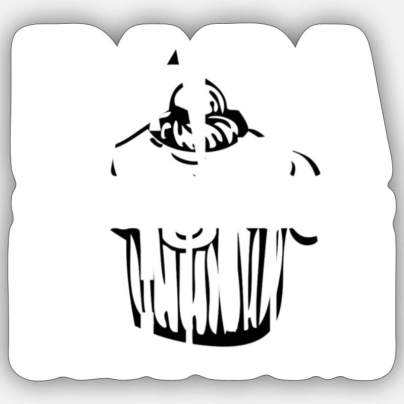 Papa au rhum - Sticker taille S (10 x 10 cm) - blanc mat