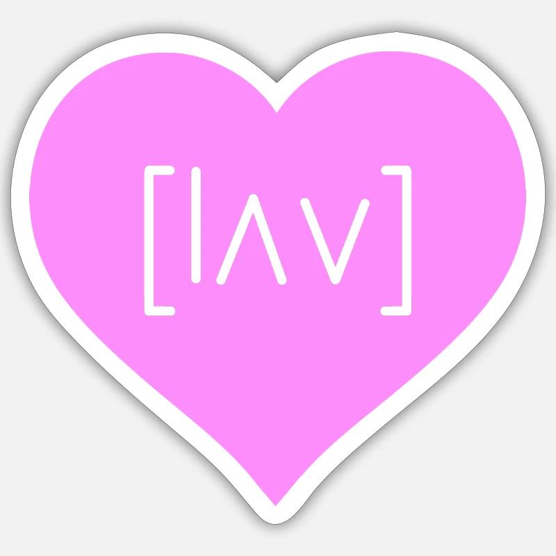 Son amour - Sticker taille S (10 x 10 cm) - blanc mat