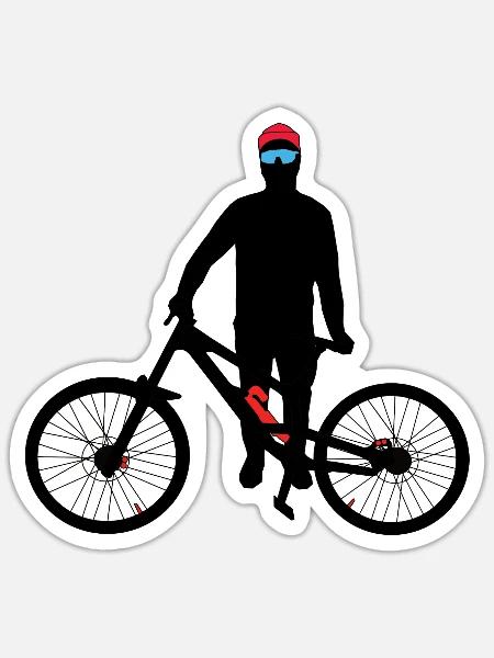 dh III BLACK RED - Sticker Größe S (10 x 10 cm) - Mattweiß