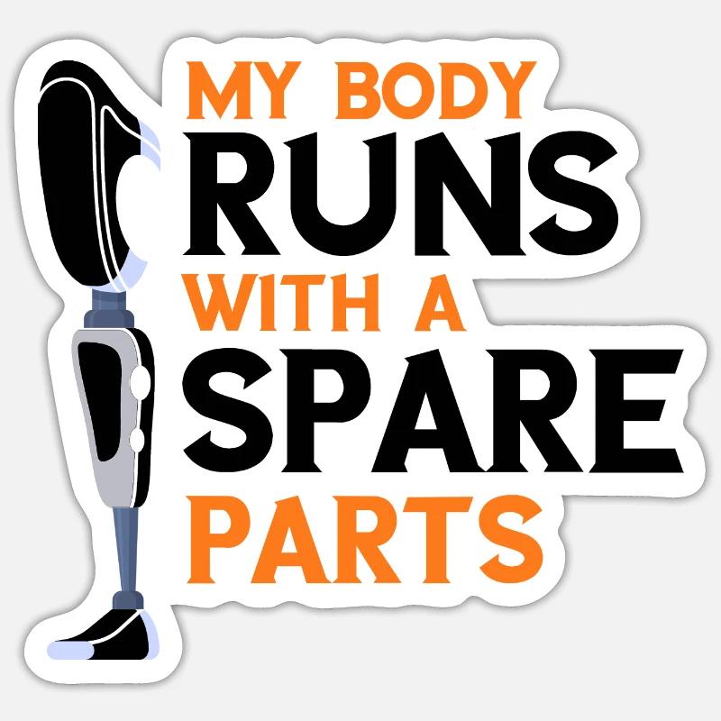 Bionic leg design for leg prostheses Sticker size S (10 x 10 cm)