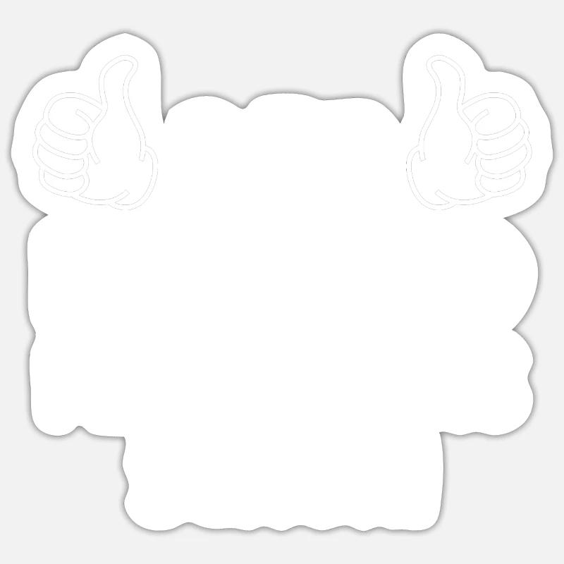 Manfred - Sticker taille S (10 x 10 cm) - blanc mat