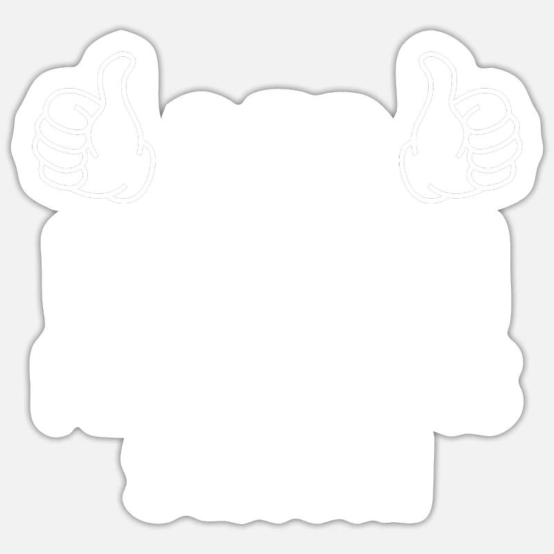 Martin - Sticker taille S (10 x 10 cm) - blanc mat