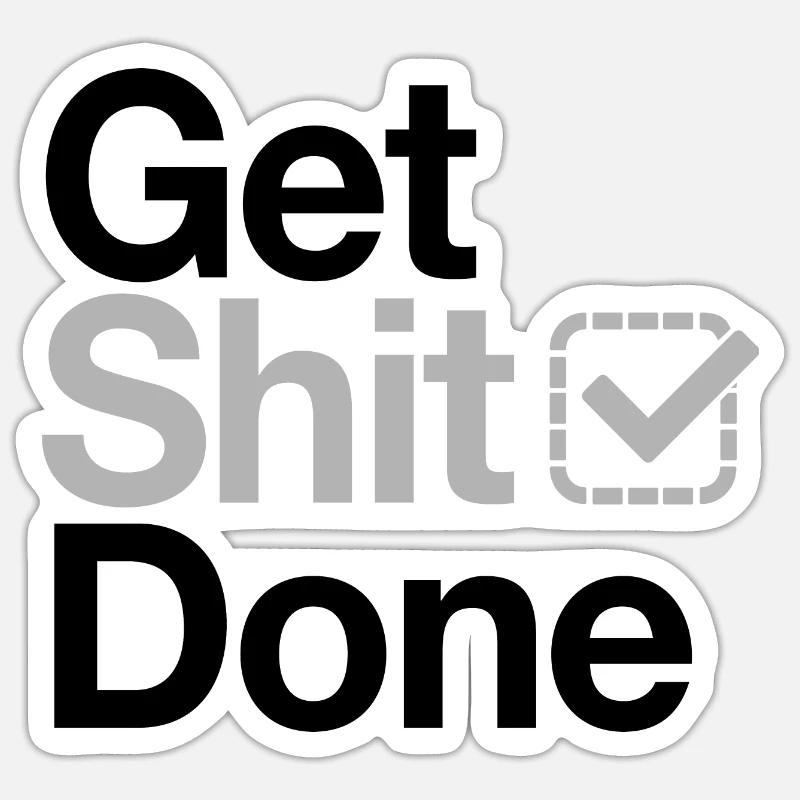 Scheiße erledigen - Sticker Größe S (10 x 10 cm) - Mattweiß