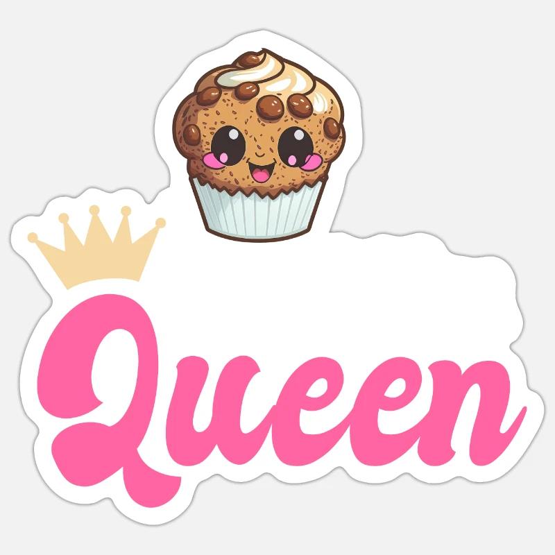 Muffin Baking Baker - Sticker taille S (10 x 10 cm) - blanc mat