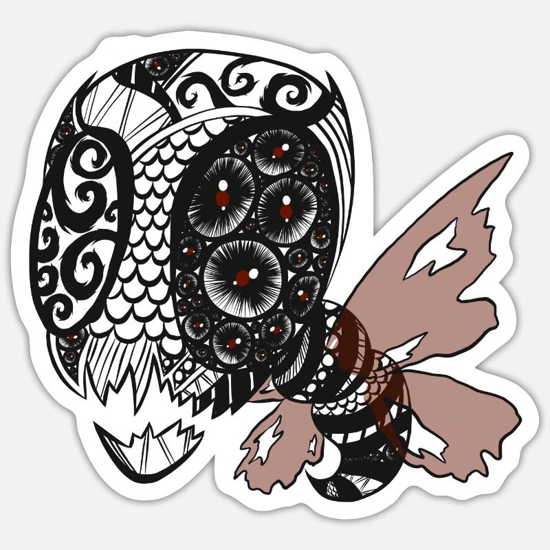 Bee - Sticker size S (10 x 10 cm) - white matte