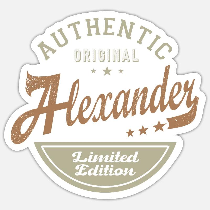 Alexander personalisierter Geschenkname Alexander - Sticker Größe S (10 x 10 cm) - Mattweiß