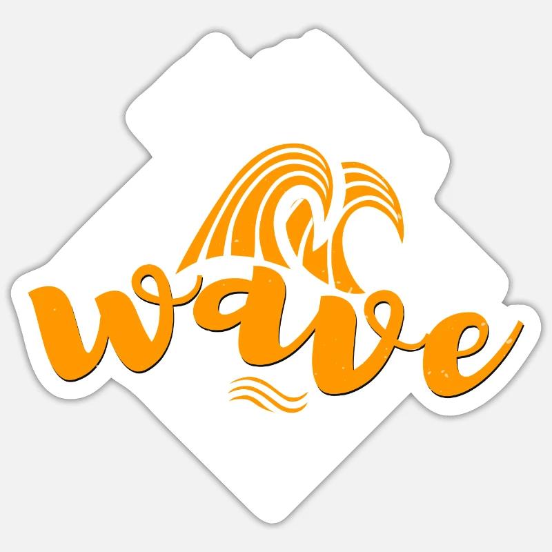 IT'S JUST A WAVE - Sticker size S (10 x 10 cm) - white matte