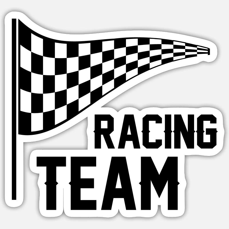Équipe de course Sticker taille S (10 x 10 cm)