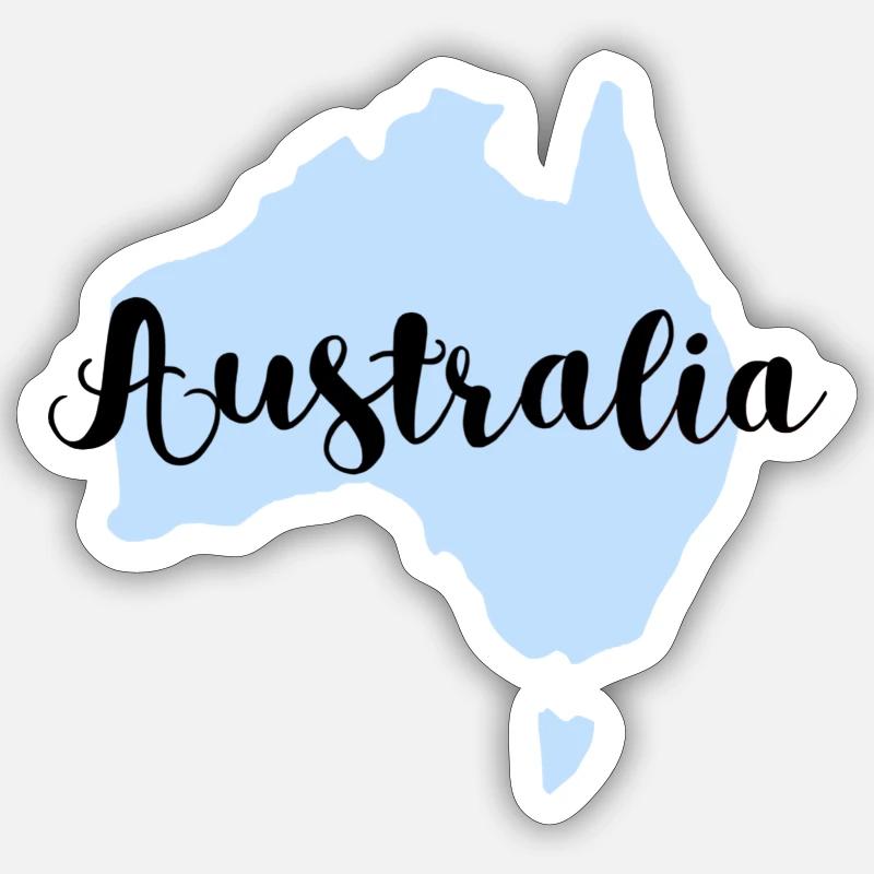 Australia - Sticker size S (10 x 10 cm) - white matte