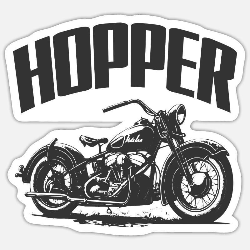 Vélo Hopper - Sticker taille S (10 x 10 cm) - blanc mat