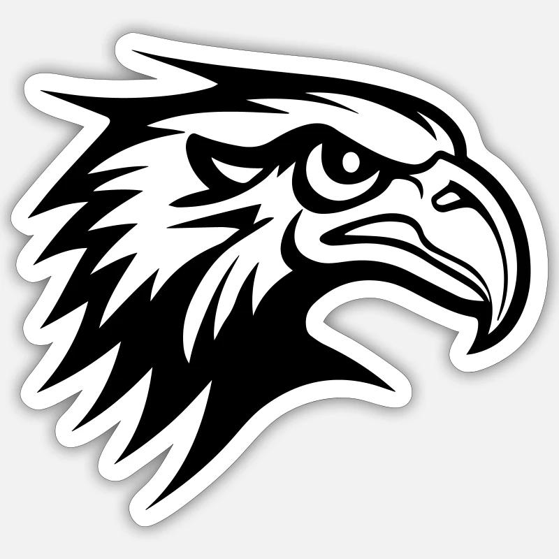Eagle Ungry Fly 01 - Sticker size S (10 x 10 cm) - white matte