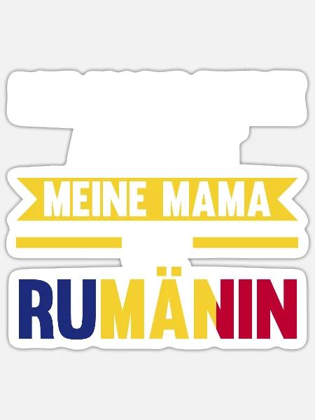 Ich habe keine Angst meine Mama ist Rumänin - Sticker Größe S (10 x 10 cm) - Mattweiß