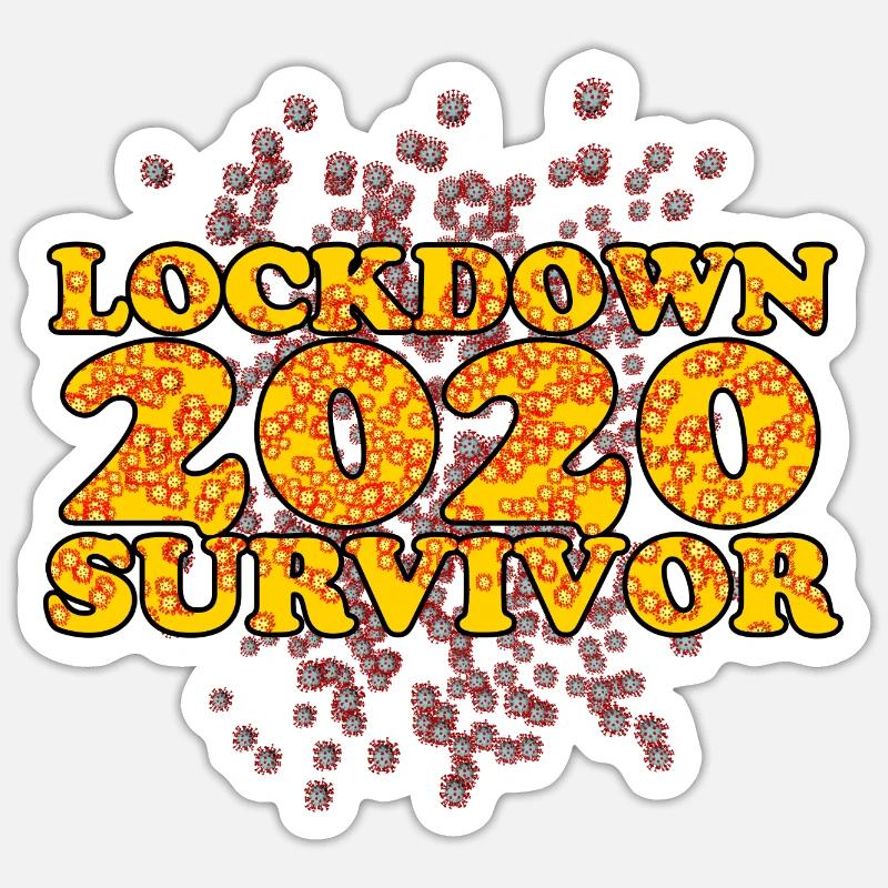 LOCKDOWN - 2020 Survivor - Sticker size S (10 x 10 cm) - white matte