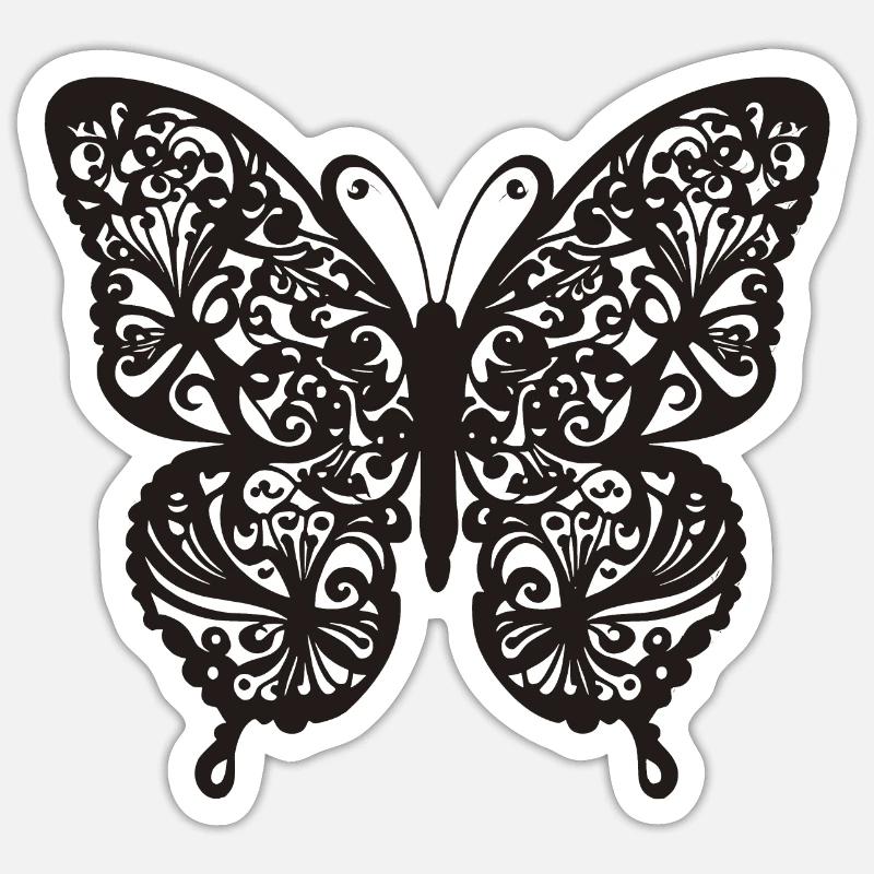 Butterfly - Sticker size S (10 x 10 cm) - white matte