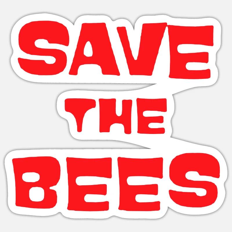 Save the bees - Sticker size S (10 x 10 cm) - white matte