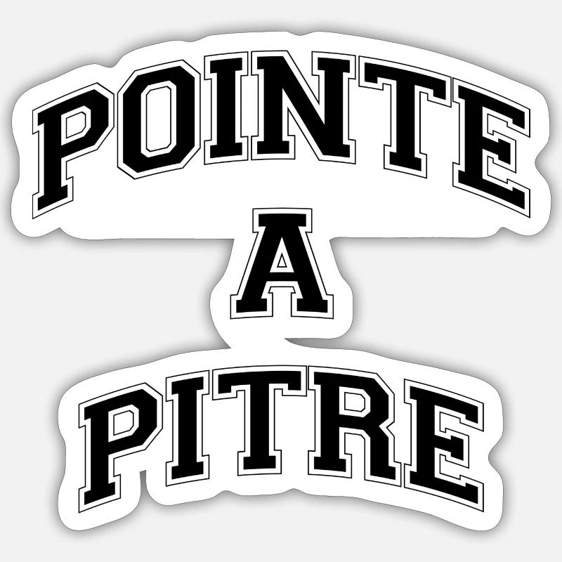 POINTE A PITRE - GUADELOUPE - 971 - Kreyol Sat - Sticker taille S (10 x 10 cm) - blanc mat