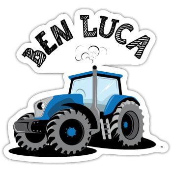 Traktor Ben Luca - Sticker Größe S (10 x 10 cm) - Mattweiß - Vorne
