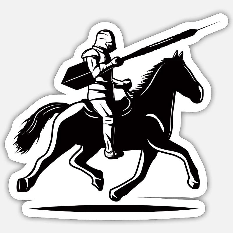 Cavalier de fléchettes Sticker taille S (10 x 10 cm)