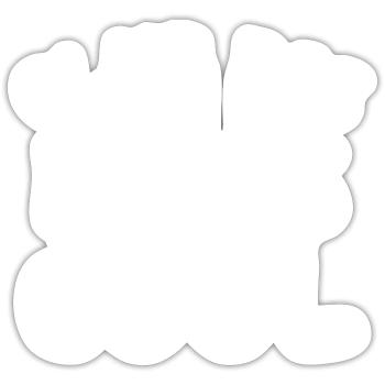 club des papis cool - Sticker taille S (10 x 10 cm) - blanc mat - Devant