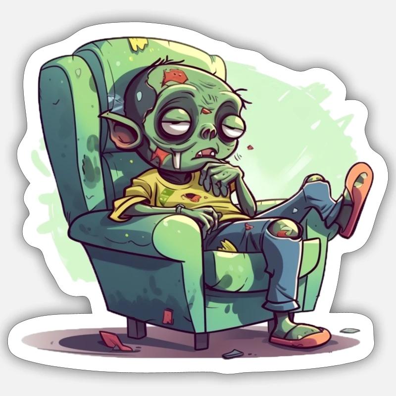 Zombie Relaxation: Une pause de l’apocalypse Sticker taille S (10 x 10 cm)