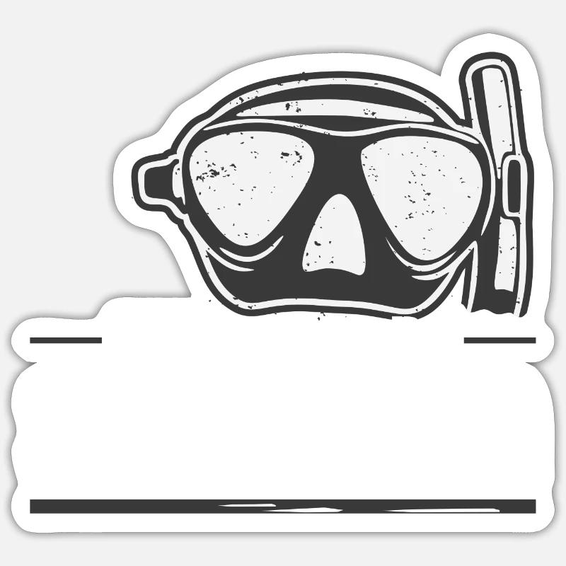 Schnorcheln Tauchen I'd rather be snorkeling - Sticker Größe S (10 x 10 cm) - Mattweiß