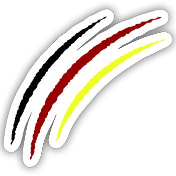 krallen germany - Sticker Größe S (10 x 10 cm) - Mattweiß - Vorne