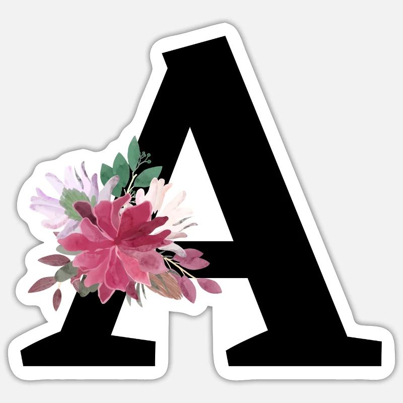 Blumenbrief - Sticker Größe S (10 x 10 cm) - Mattweiß