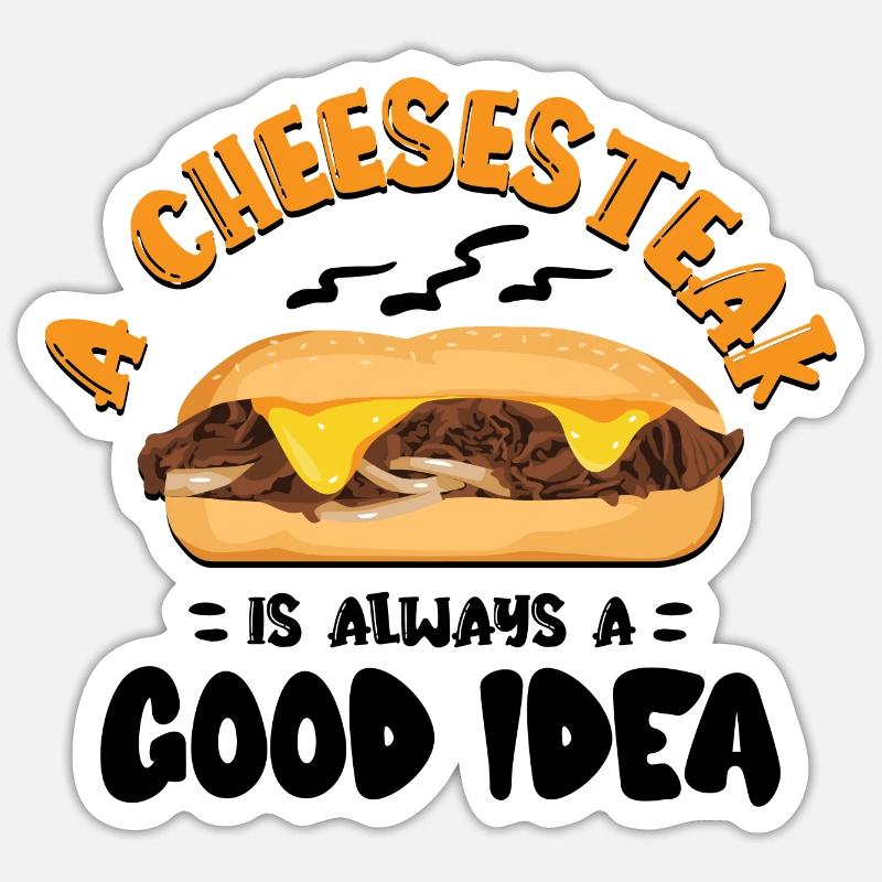 Philly Breakfast Sandwich - Sticker Größe S (10 x 10 cm) - Mattweiß