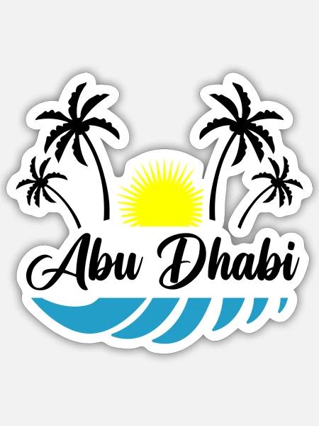 Abu Dhabi - Sticker size S (10 x 10 cm) - white matte
