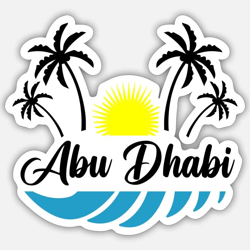 abu dhabi - Sticker Größe S (10 x 10 cm) - Mattweiß