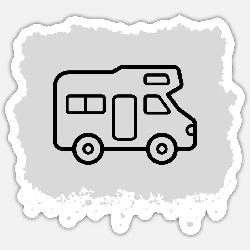 Wohnmobil Camping Camper Campingplatz Sticker Größe S (10 x 10 cm)
