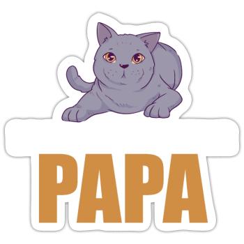 Britisch Kurzhaar Katze - Sticker Größe S (10 x 10 cm) - Mattweiß - Vorne