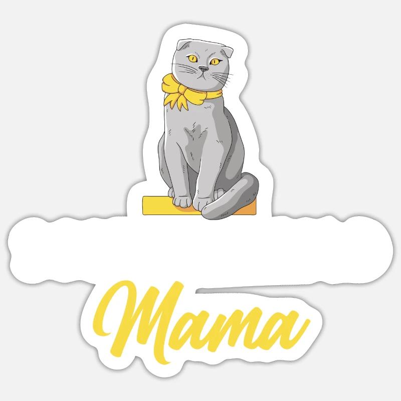 Scottish Fold Katze Sticker Größe S (10 x 10 cm)