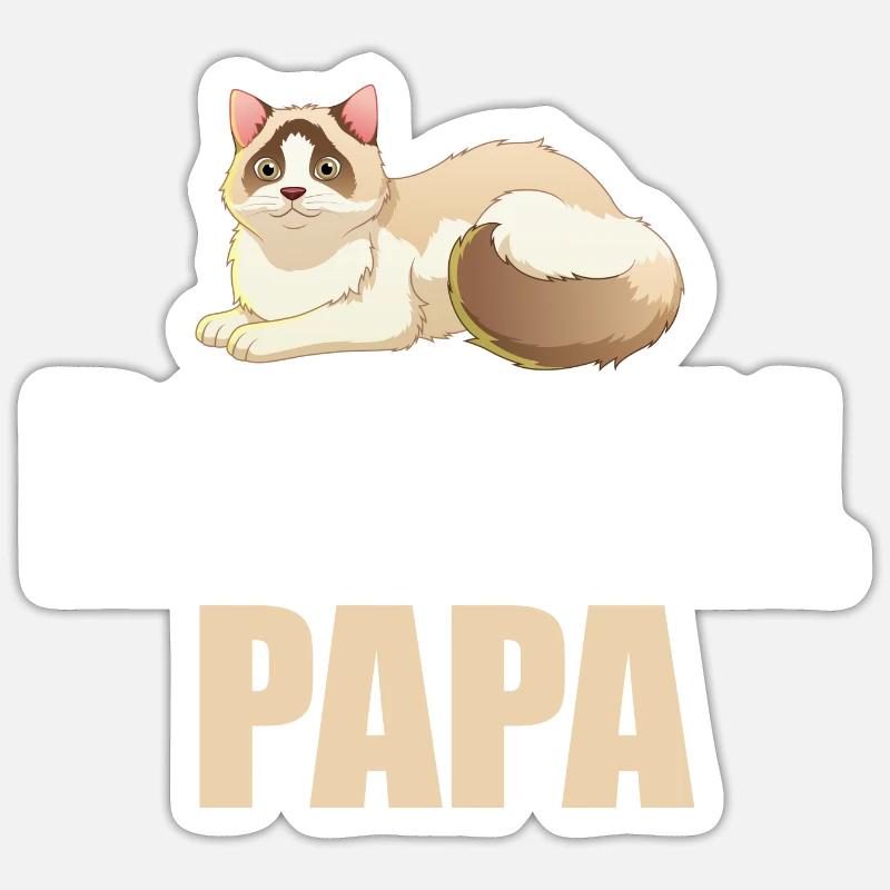 Ragdoll Cat Cat - Sticker size S (10 x 10 cm) - white matte