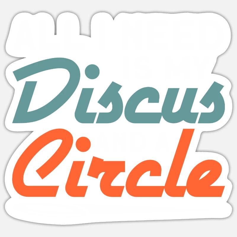 Diskuswurf Diskuswerfer Leichtathletik Diskus Sticker Größe S (10 x 10 cm)